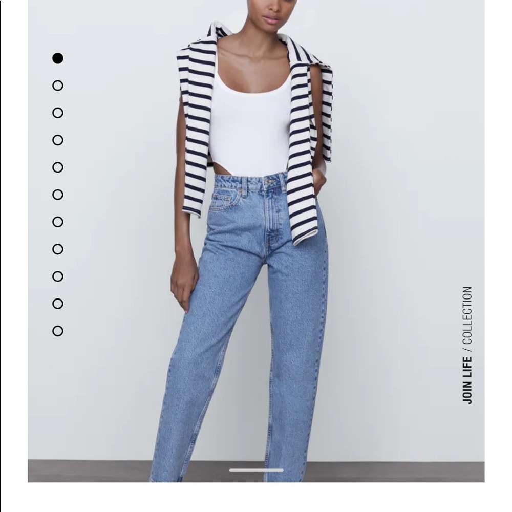 Zara Mom Fit Jeans Blue